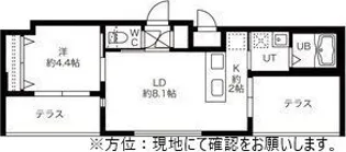 The gate of Huga(ザゲイトオブヒューガ)【1階】の間取り