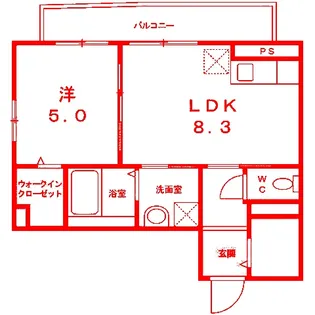 コンソラーレ石川町【4階】の間取り