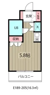 サンマリノ アネックス(E-189)【2階】の間取り