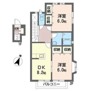 ルミエール大泉II【2階】の間取り