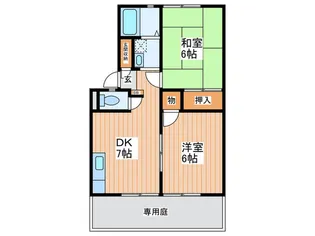 メゾン・ベルク-ル【1階】の間取り