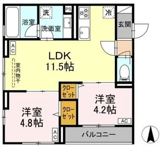 セレスティア南花畑V【3階】の間取り