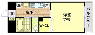 ブリリアントコート心斎橋イースト【6階】の間取り