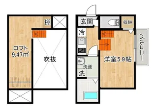 MODERN PALAZZO 貝津OTTO【1階】の間取り