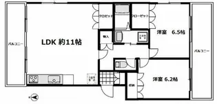 升本第3ビル【2階】の間取り