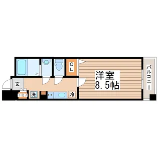 パークフラッツ五橋【12階】の間取り