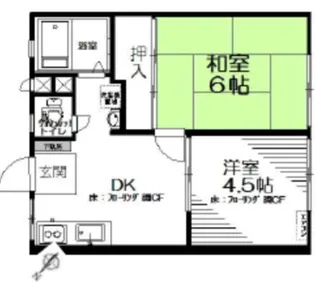 アカギハイツ【1階】の間取り