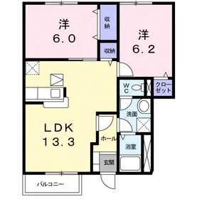 La.アルモニーC【1階】の間取り
