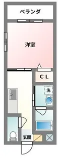 キティーハイム【1階】の間取り