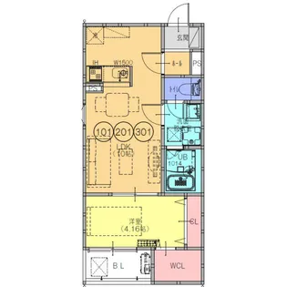 F+style藤井寺道明寺3号館【2階】の間取り