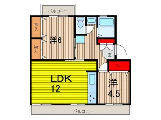 原田マンション【1階】の間取り