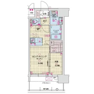 ソルテラスOSAKA GATE【3階】の間取り