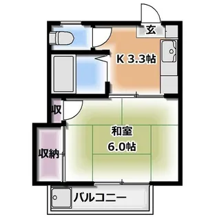 コーポK&K【2階】の間取り