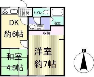 貝アパート【1階】の間取り