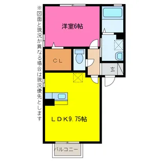 ヴィラ・サンライズ【2階】の間取り