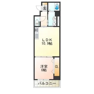 フローレンス天下茶屋【5階】の間取り