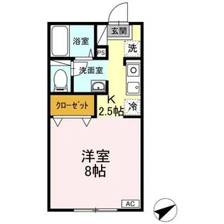 ルグラン篠田【2階】の間取り
