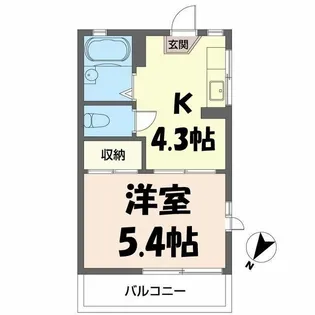 パークサイド ハイツ B【2階】の間取り