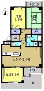 フレール永山【1階】の間取り