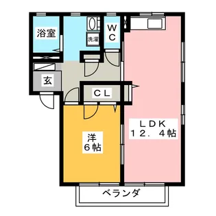 エスポワール B【1階】の間取り