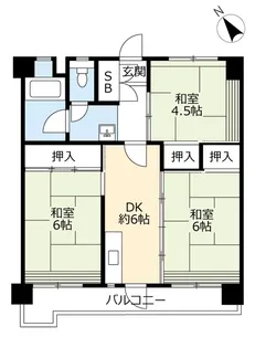 UR金田一丁目【7階】の間取り