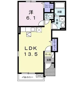 カーサ プリートB【1階】の間取り