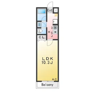 アーバンシティ橋目【4階】の間取り