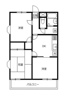 ドミール秋川【2階】の間取り