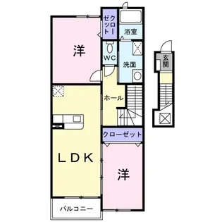 ジームス見次【2階】の間取り