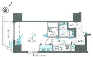 フェニックス伊勢佐木町弐番館【9階】の間取り