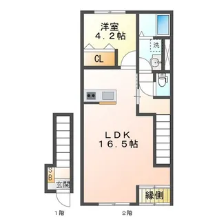 ベレッツァ菰野【2階】の間取り