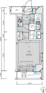ライズコート住吉【4階】の間取り