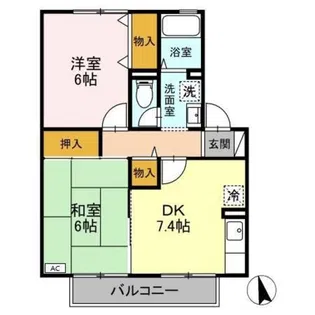 ハイツ・ロビン【1階】の間取り