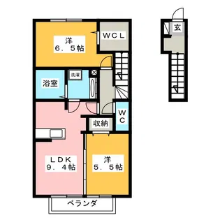 セブンスカトレア【2階】の間取り