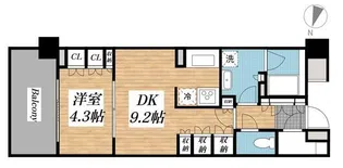 Brillia神楽坂id【4階】の間取り