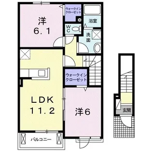 サンリット・ガ-デンA棟【2階】の間取り