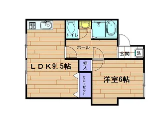 ワインルーフハイツ【1階】の間取り