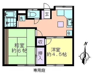 コーポ木村【1階】の間取り