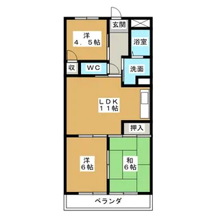 明正第2雅ハイツ【2階】の間取り