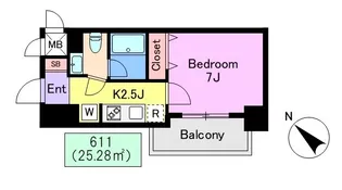 クレド新横浜【7階】の間取り