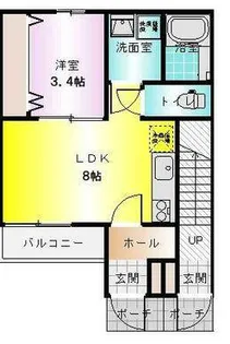グランツリー南千木【1階】の間取り