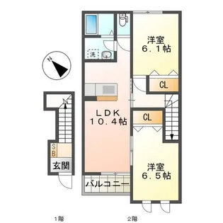 エスペランサ【2階】の間取り