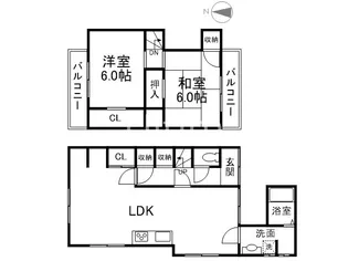 京都府京都市伏見区淀本町【一戸建】の間取り