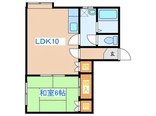 ニュ-ウエスト八軒【3階】の間取り