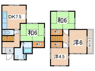 神奈川県横須賀市神明町【一戸建】の間取り