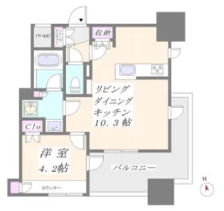 リビオレゾン新橋nex リビオレゾン新橋ネックス【13階】の間取り