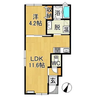 ロワジール【1階】の間取り