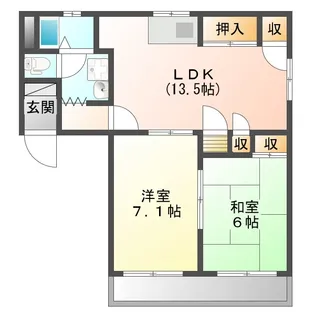 ホワイトディアス【2階】の間取り