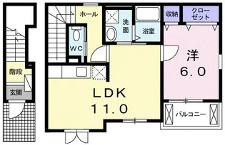 三重県三重郡川越町大字南福崎【アパート】の間取り