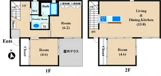 神奈川県川崎市宮前区潮見台【一戸建】の間取り